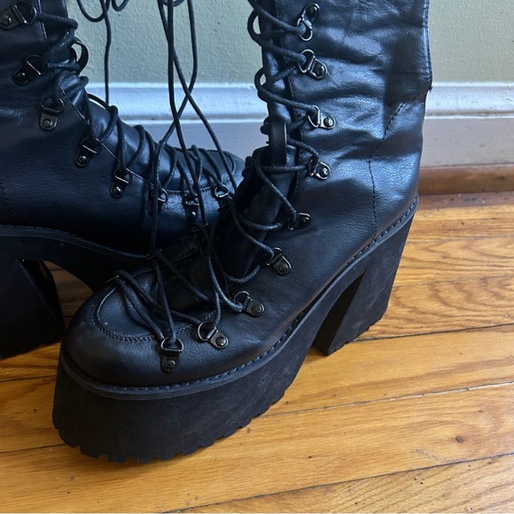 Dollskill Widow God Forsaken Knee High boots 11 - Picture 2 of 7